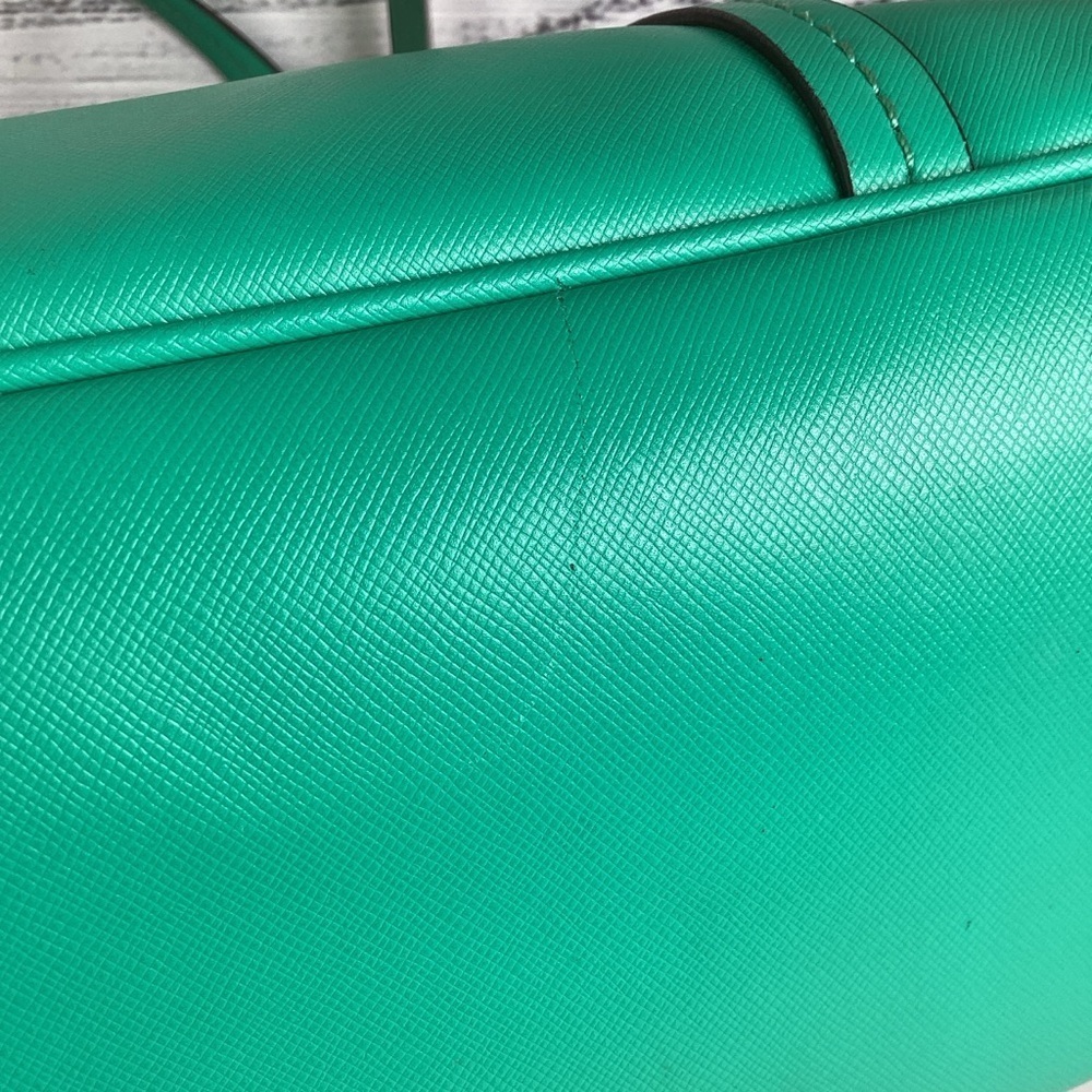 COACH VINTAGE #25671 HAND BAG GREEN PEYTON CORA DOMED SATCHEL PURSE‎ CROSSBODY - Picture 14 of 16